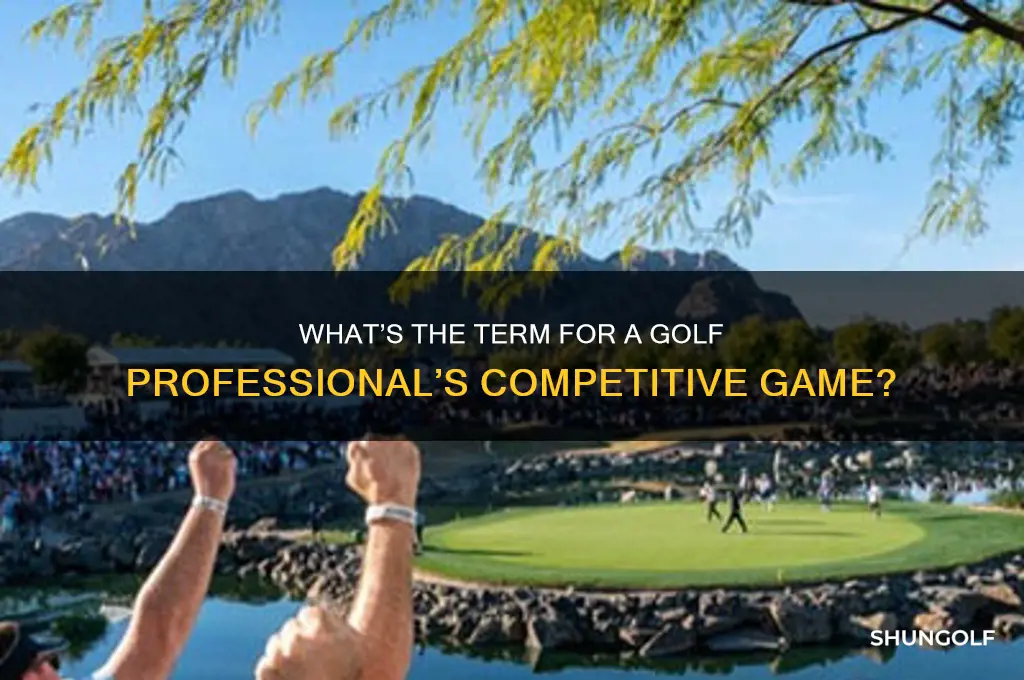 what do you call a golf professional game