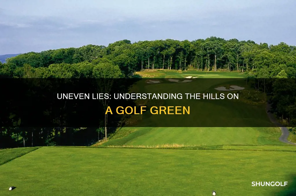 what do you call hills on a golf green