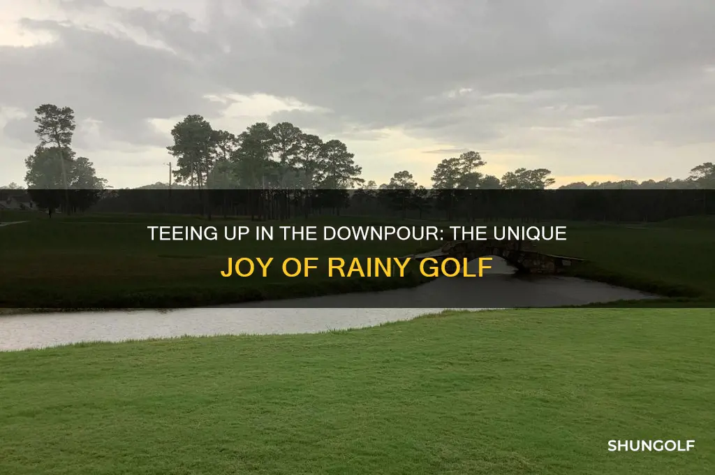 what do you call playoing golf in the reain