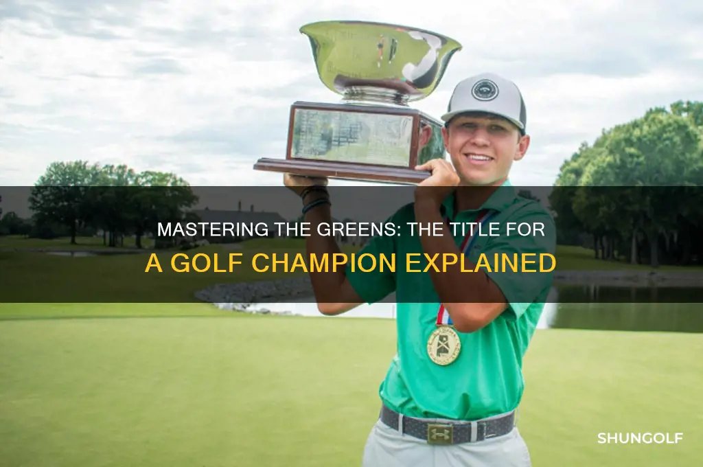 what do you call someone who wins at golf