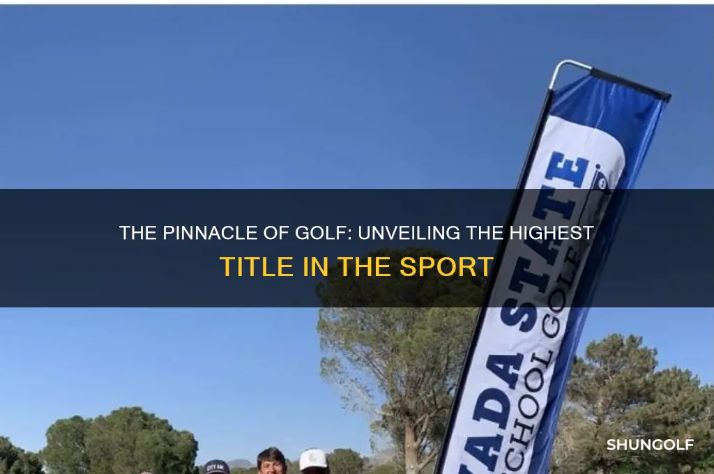 what do you call someone with highest title in golf