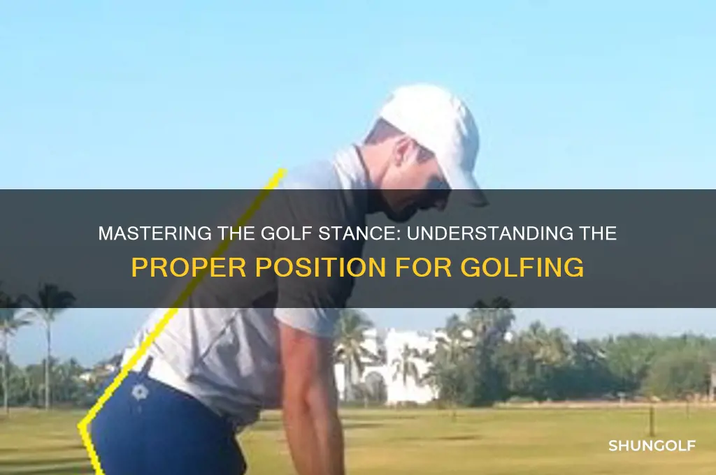 what do you call the position for golfing