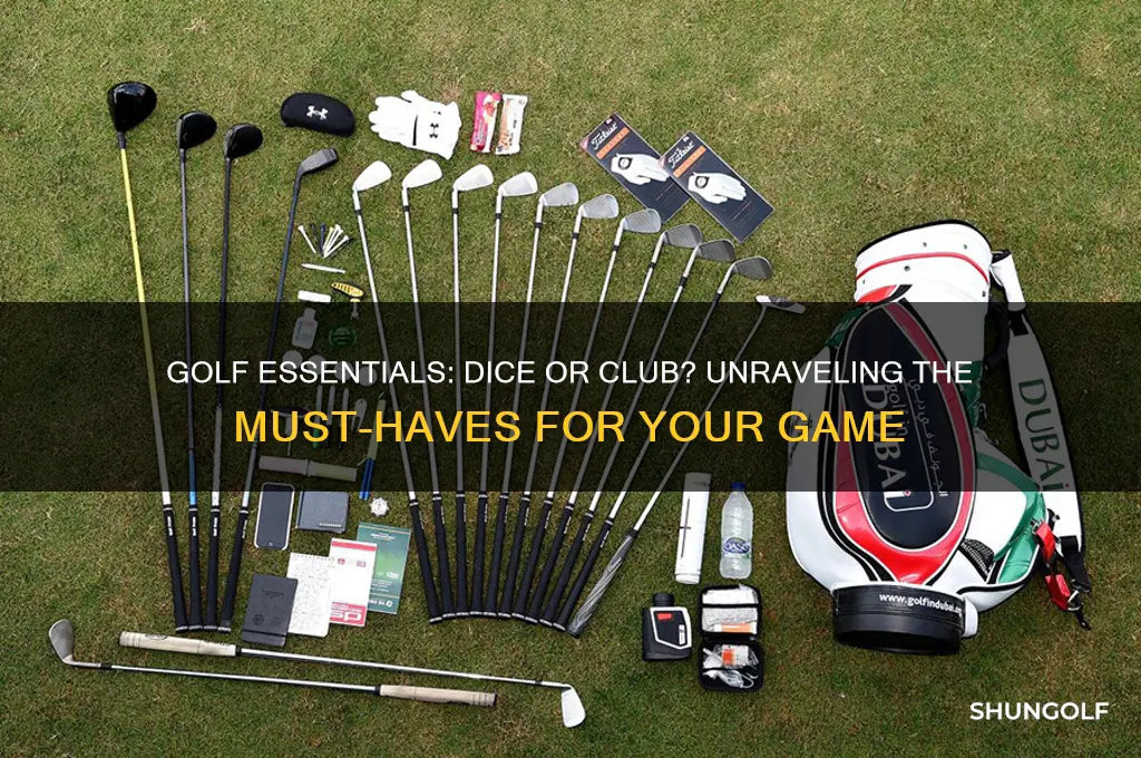 what do you need to play golf dice or club