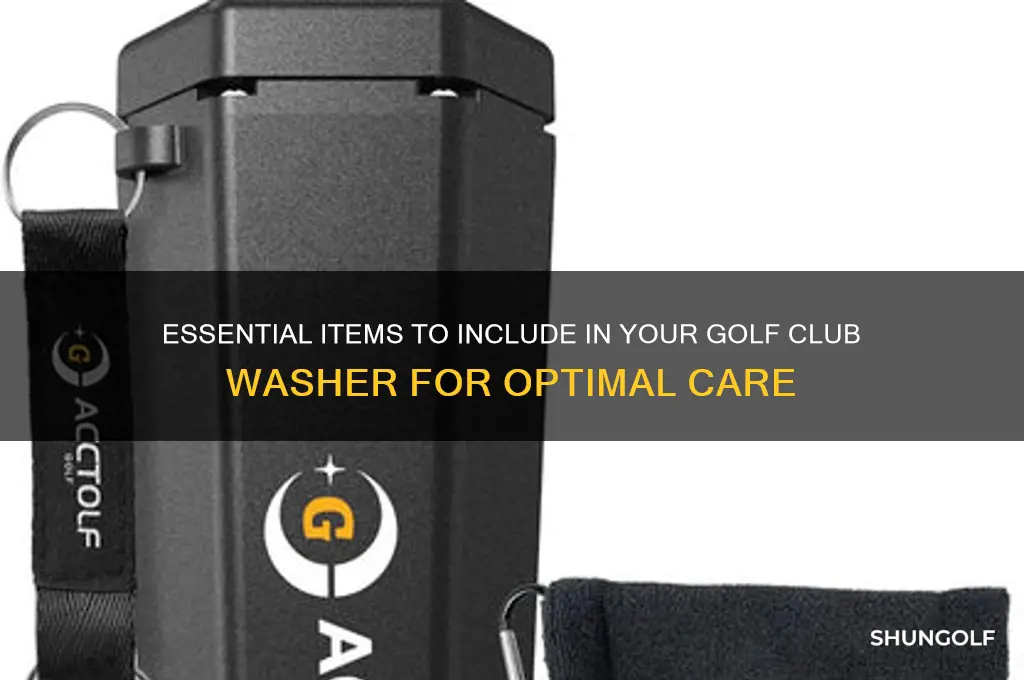 what do you put in a golf club washer