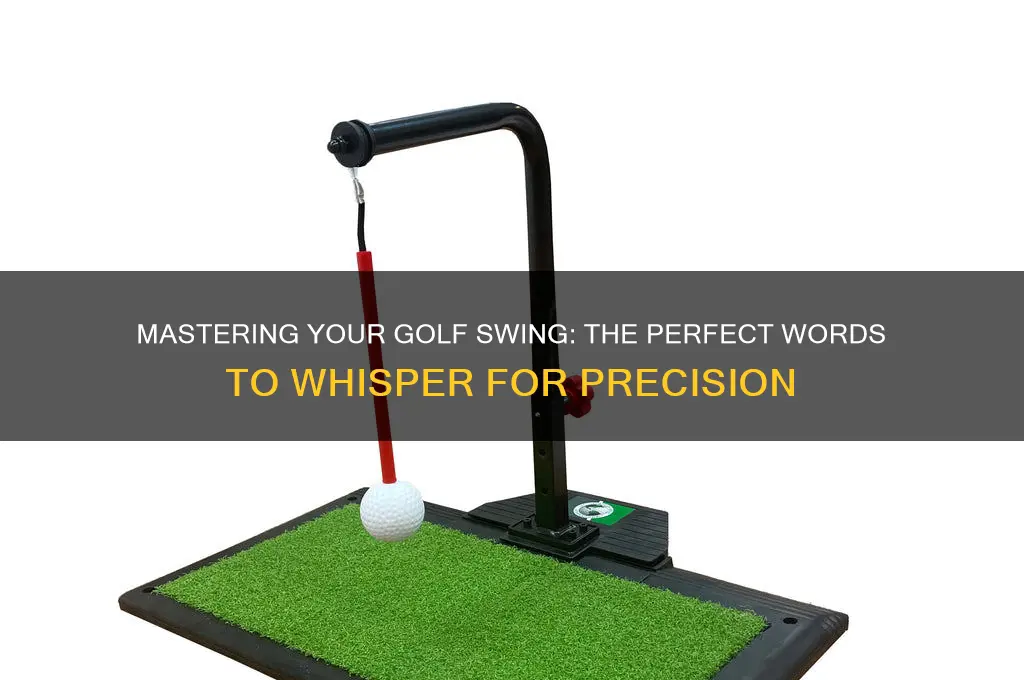 what do you say when you swing your golf club