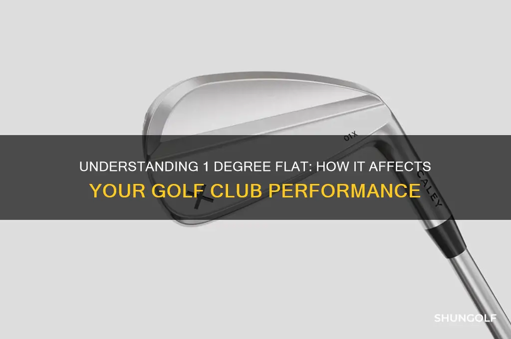 what does 1 degree flat mean on a golf club
