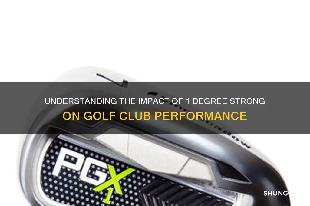 what does 1 degree strong mean on a golf club
