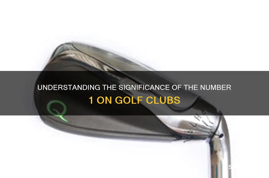what does 1 mean on golf club