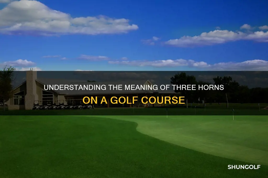 what does 3 horns mean on a golf course