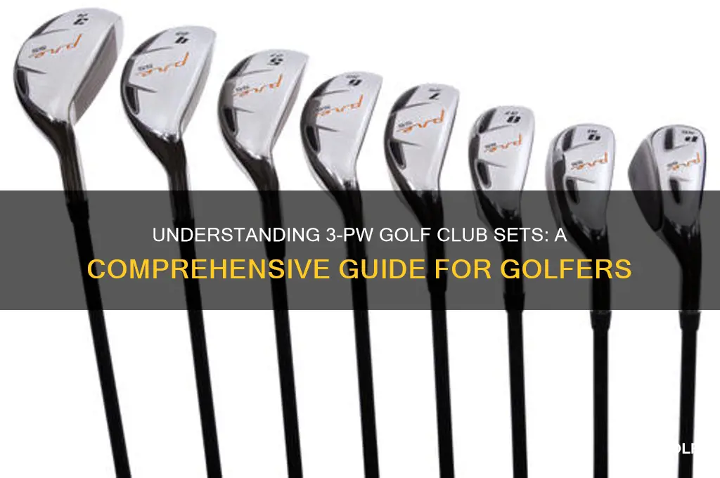 what does 3-pw mean for golf clubs