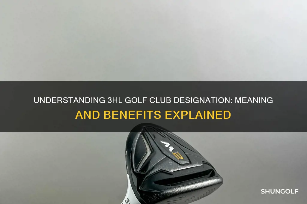what does 3hl mean on a golf club