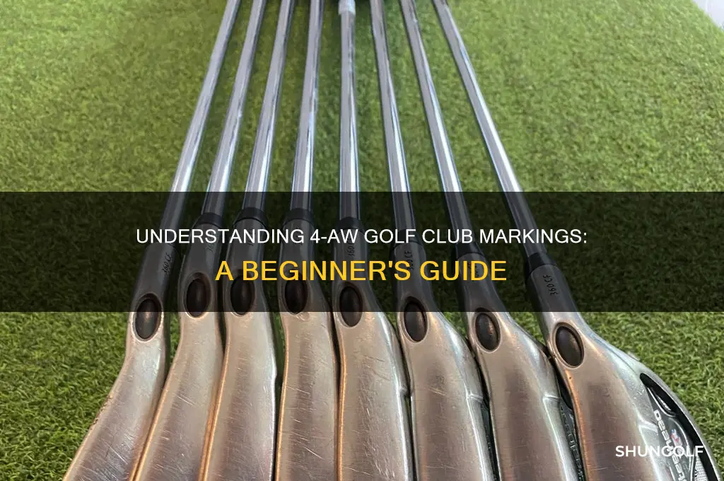 what does 4-aw mean in golf clubs