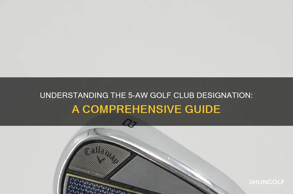 what does 5-aw mean in golf clubs