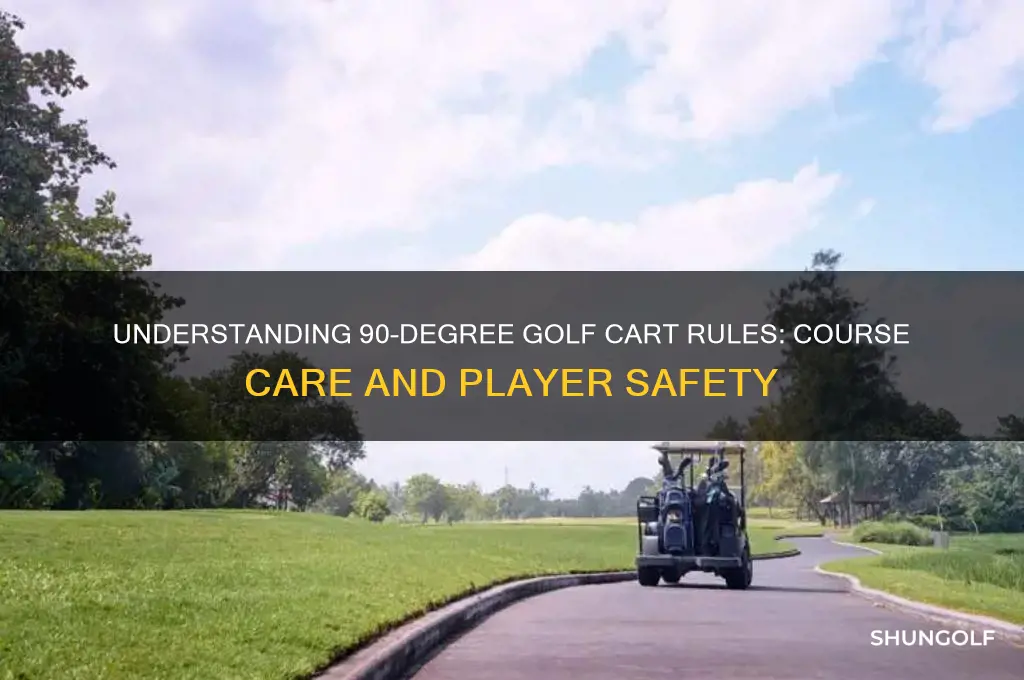 what does 90 degrees mean on a golf course