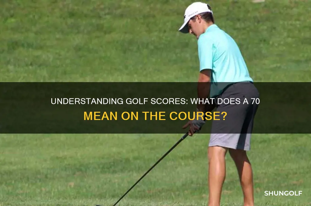 what does a 70 equal in golf