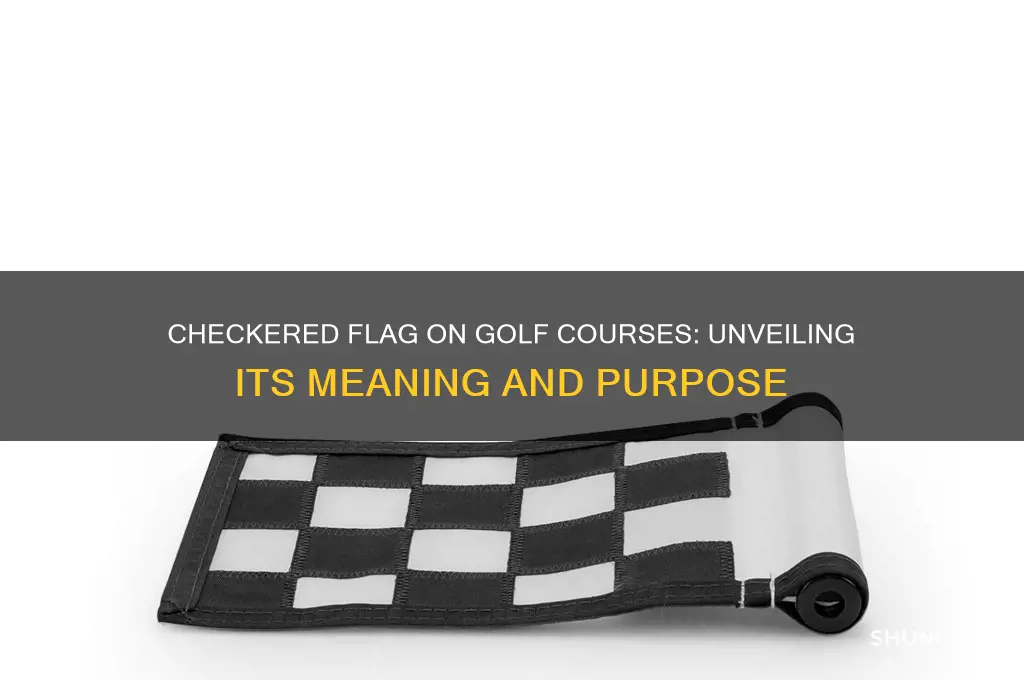 what does a checkered flag mean on a golf course