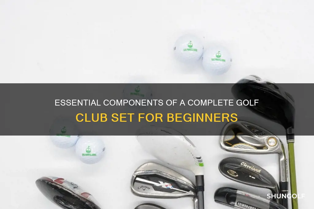 what does a complete golf club set include