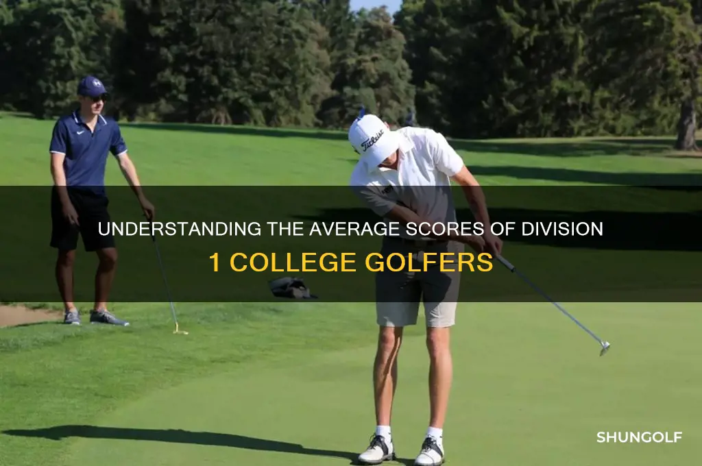 what does a d1 golfer shoot