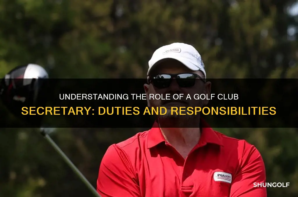 what does a golf club secretary do