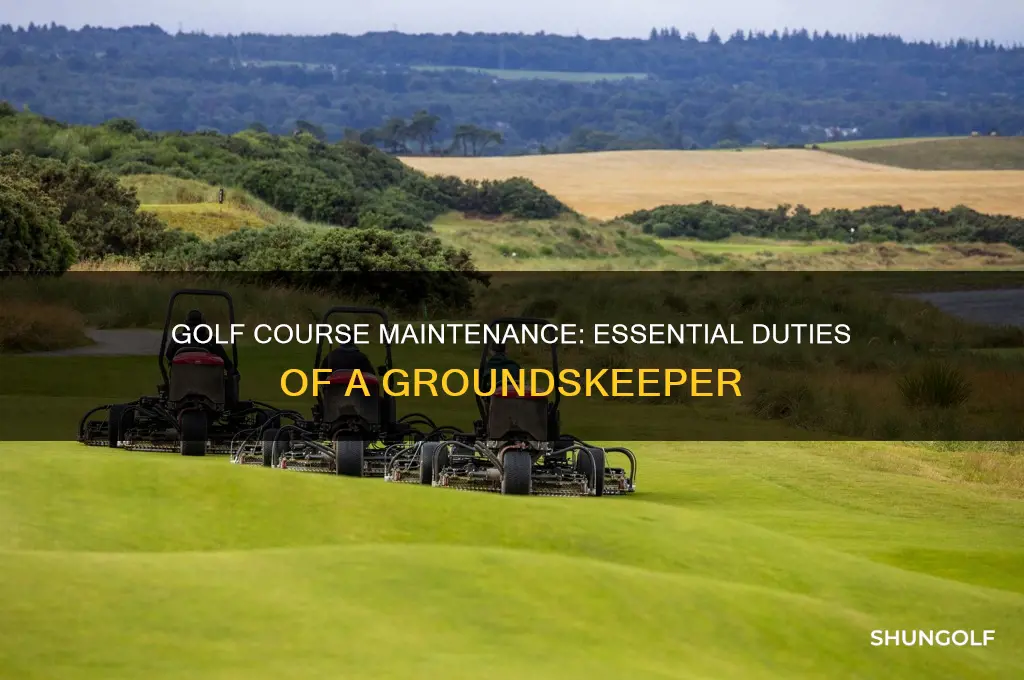 what does a golf course maintenance worker do