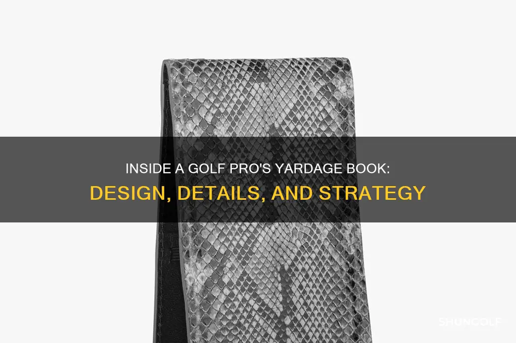 what does a golf pro yardage book look like