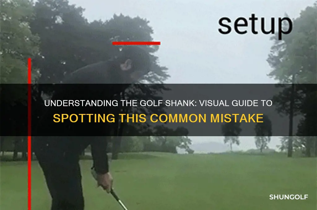 what does a golf shank look like