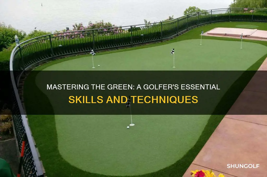 what does a golfer do on the green