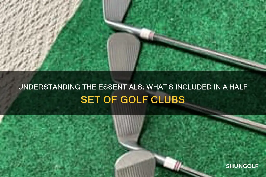 what does a half set of golf clubs consist of