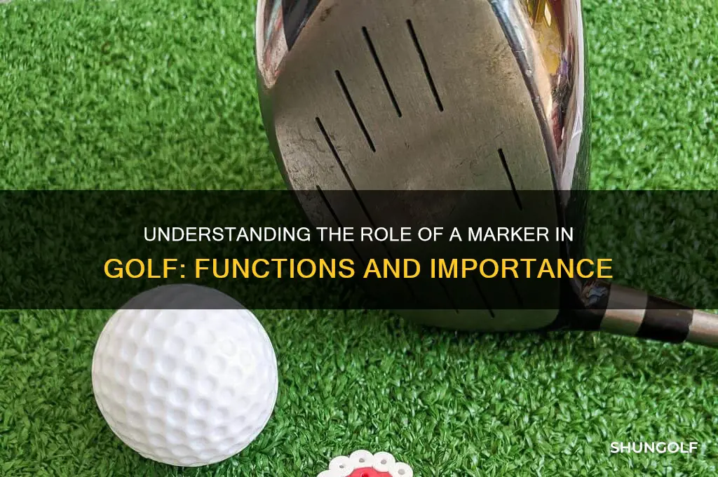 what does a marker do in golf