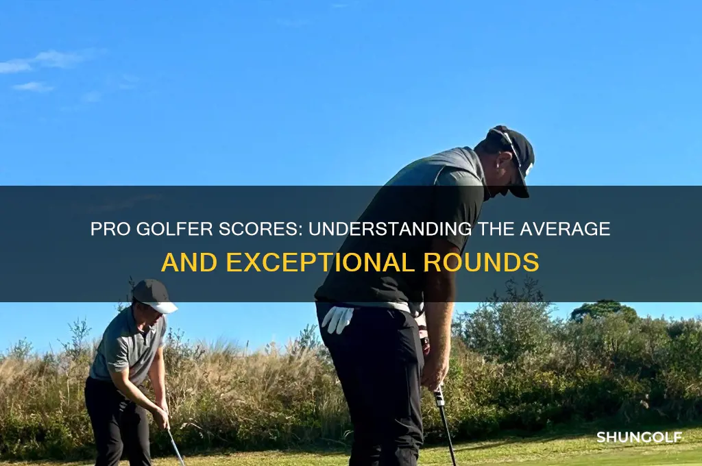 what does a pro golfer shoot