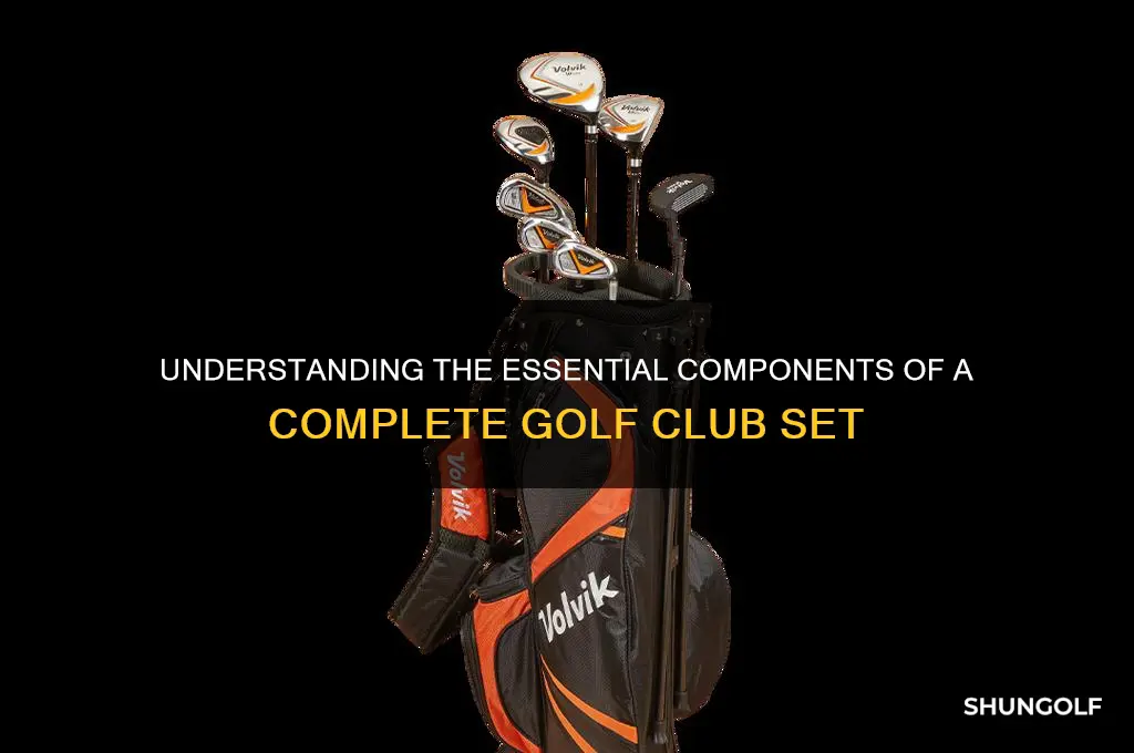 what does a set of golf clubs consist of