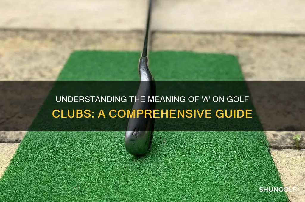 what does a stand for on golf club