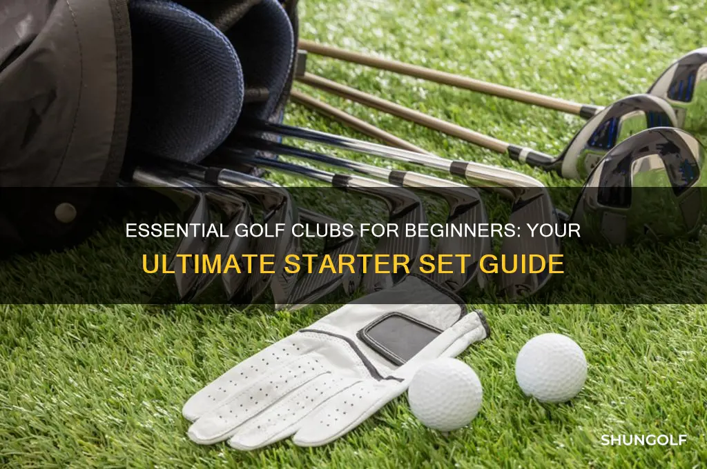 what does a starter set of golf clubs consist of