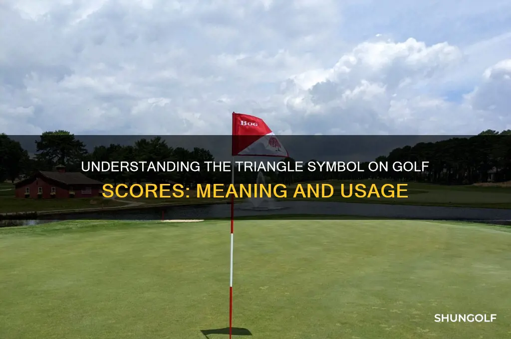 what does a triangle represent on a golf score