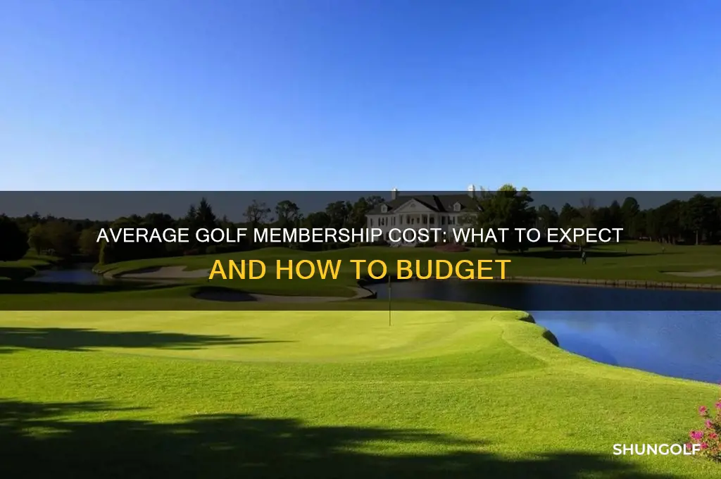 what does an average golf membership cot