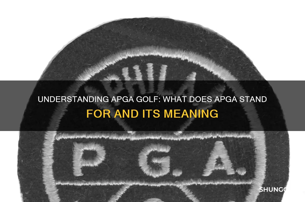 what does apga golf stand for