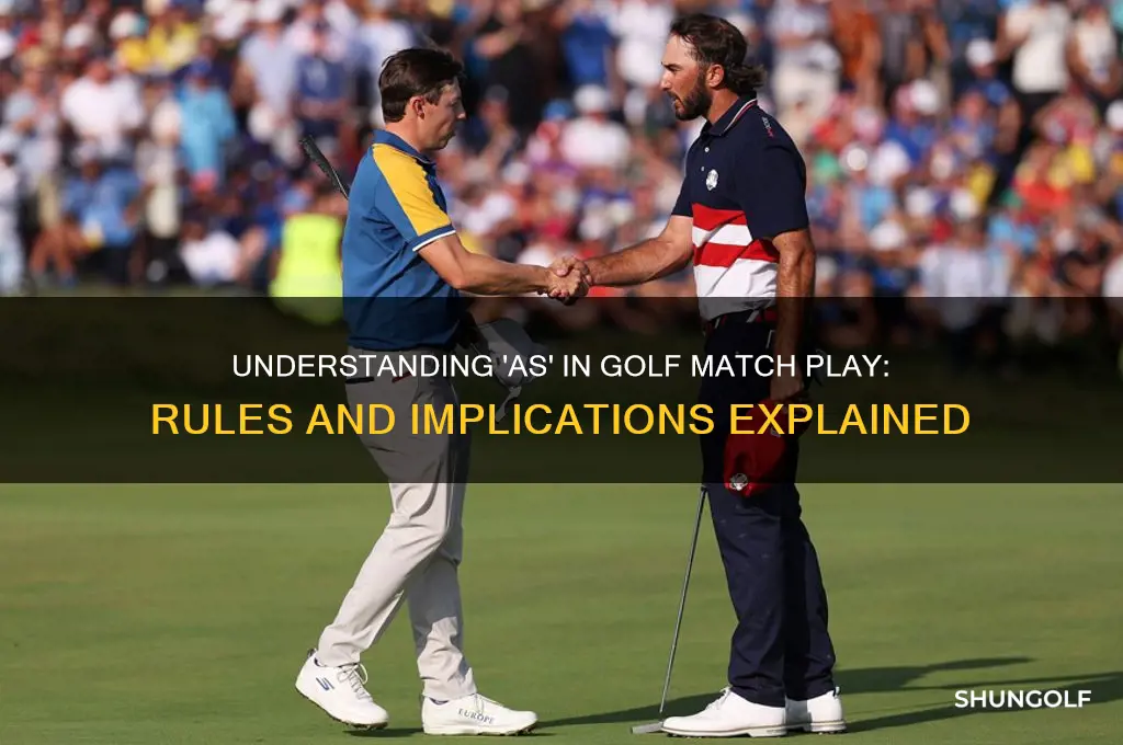 what does as mean in golf match play