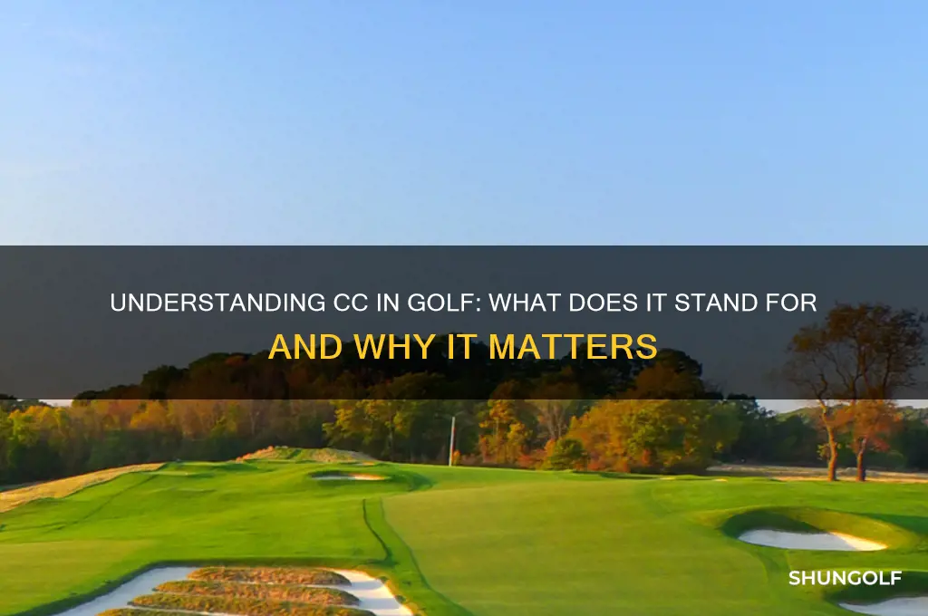 what does cc stand for golf
