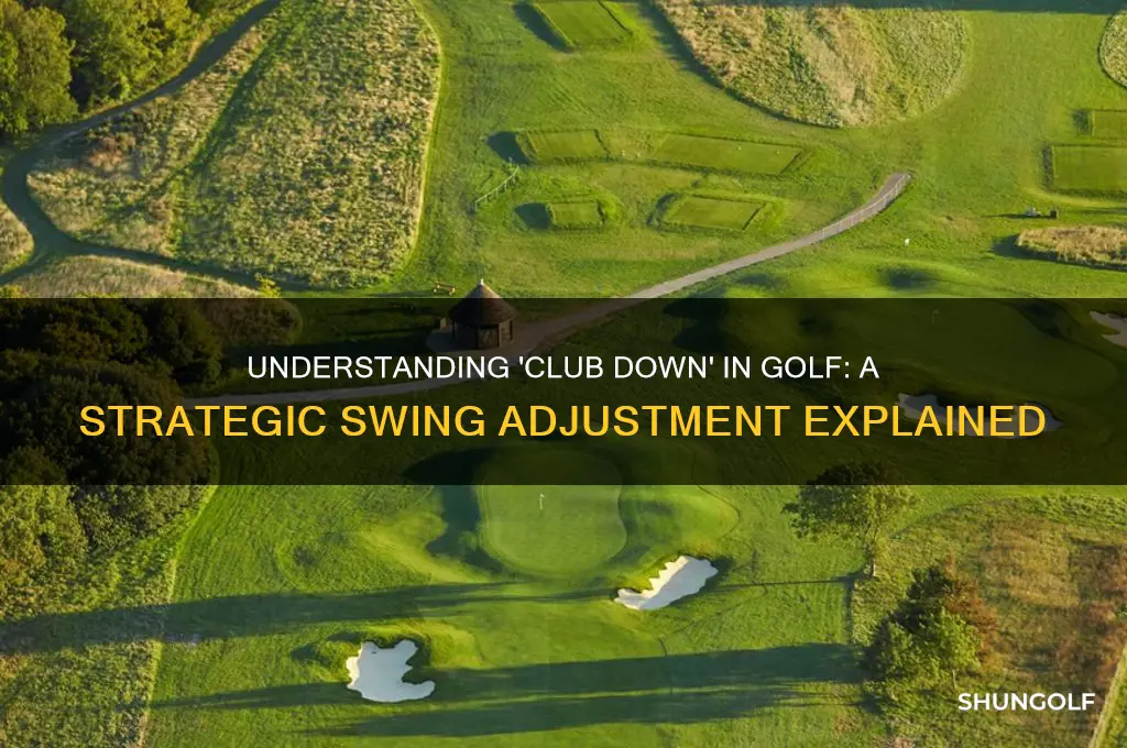 what does club down mean in golf