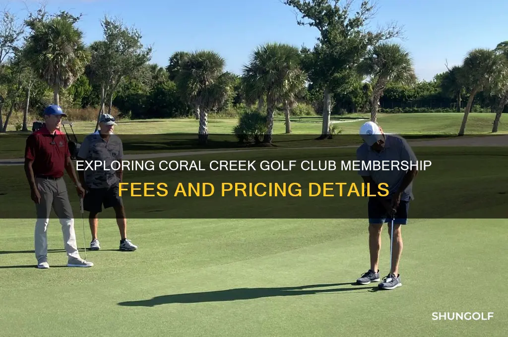 what does coral creek golf club cost