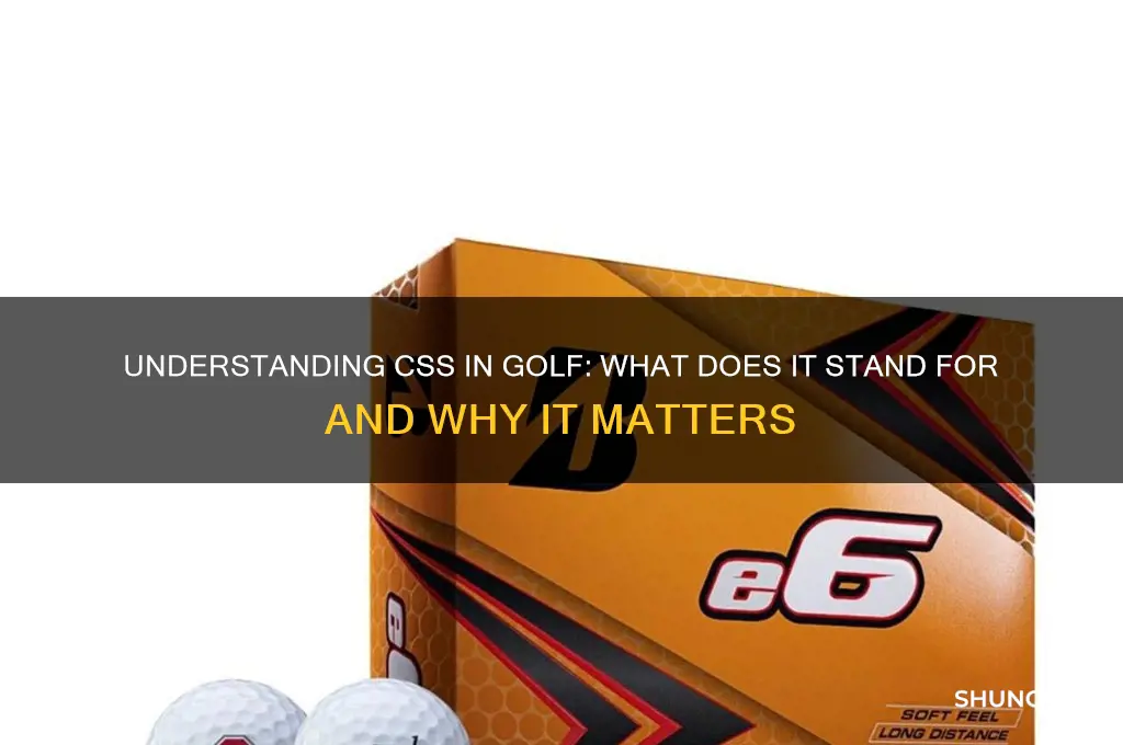 what does css stand for in golf