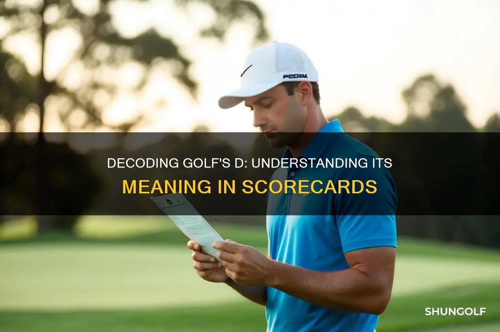 what does d stand for in golf score
