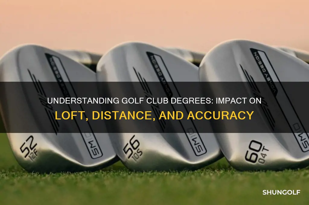 what does degree mean in golf clubs