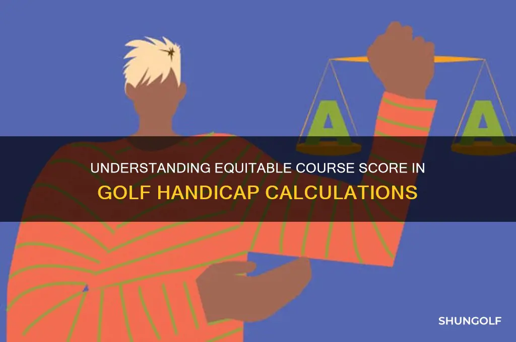 what does equitable course score in golf handicap mean