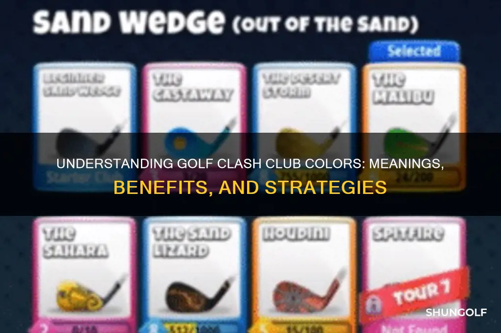 what does golf clash club color