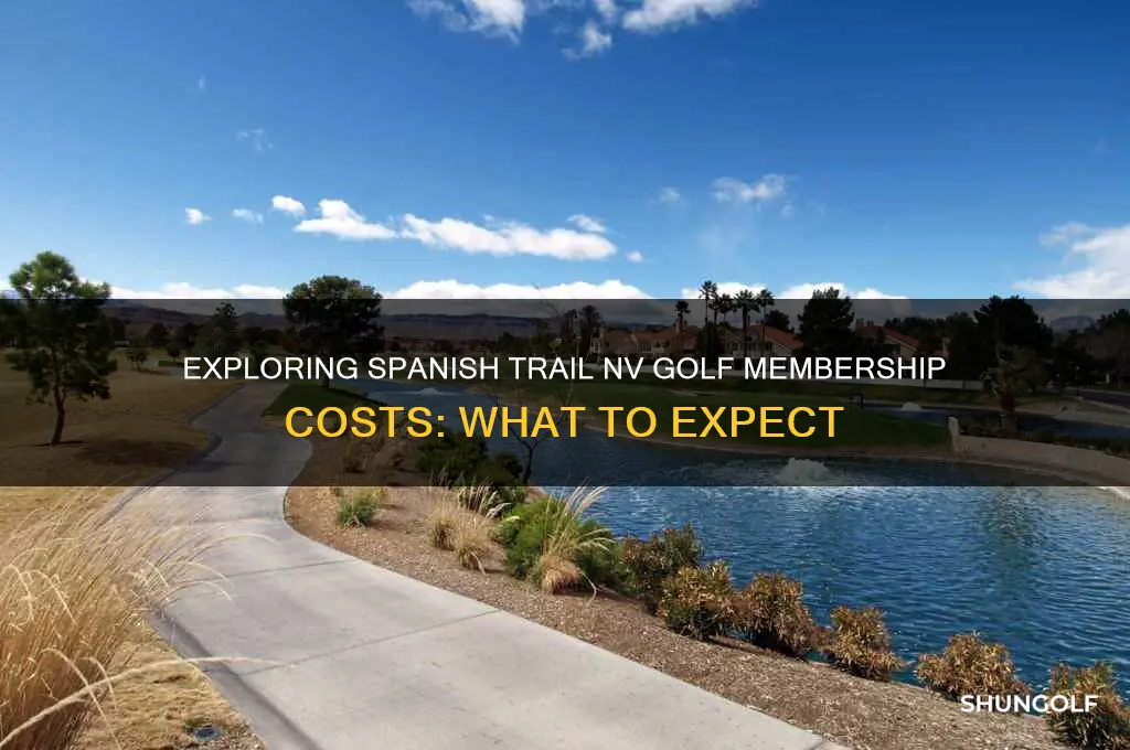 what does golf membership cost spanish trail nv