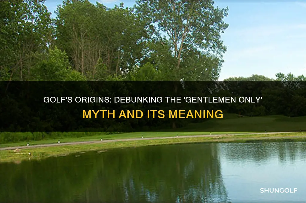 what does golf stand for gentlemen only