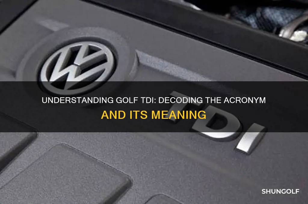 what does golf tdi stand for
