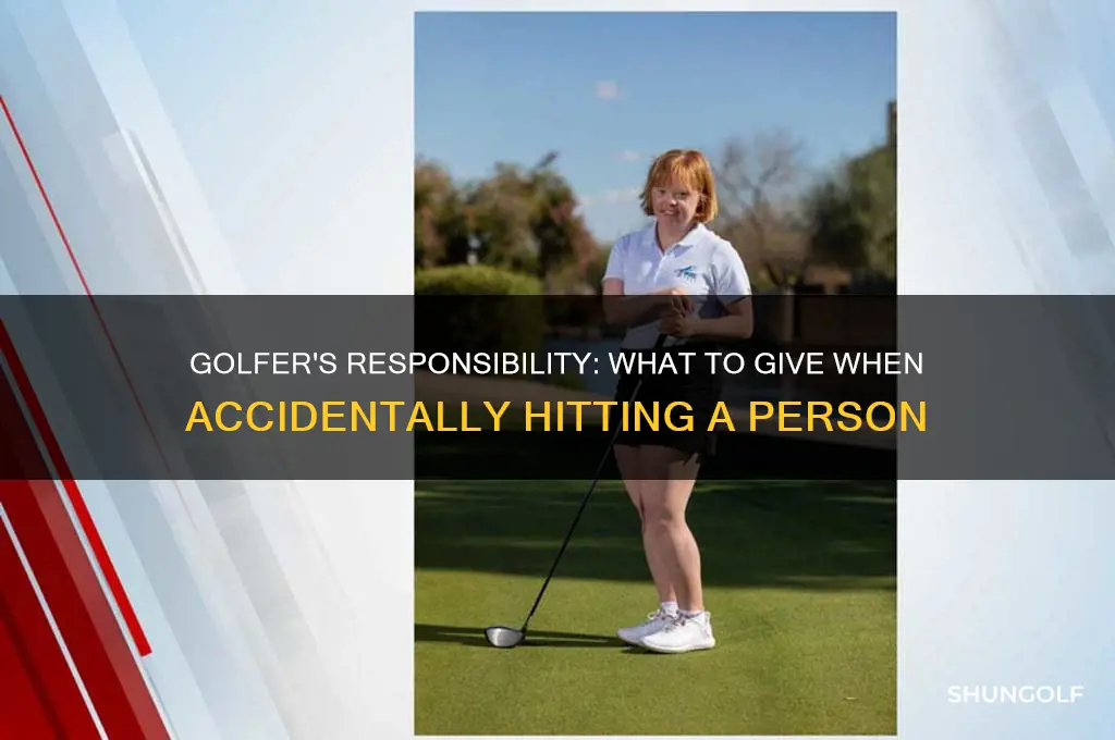what does golfer give to person hit