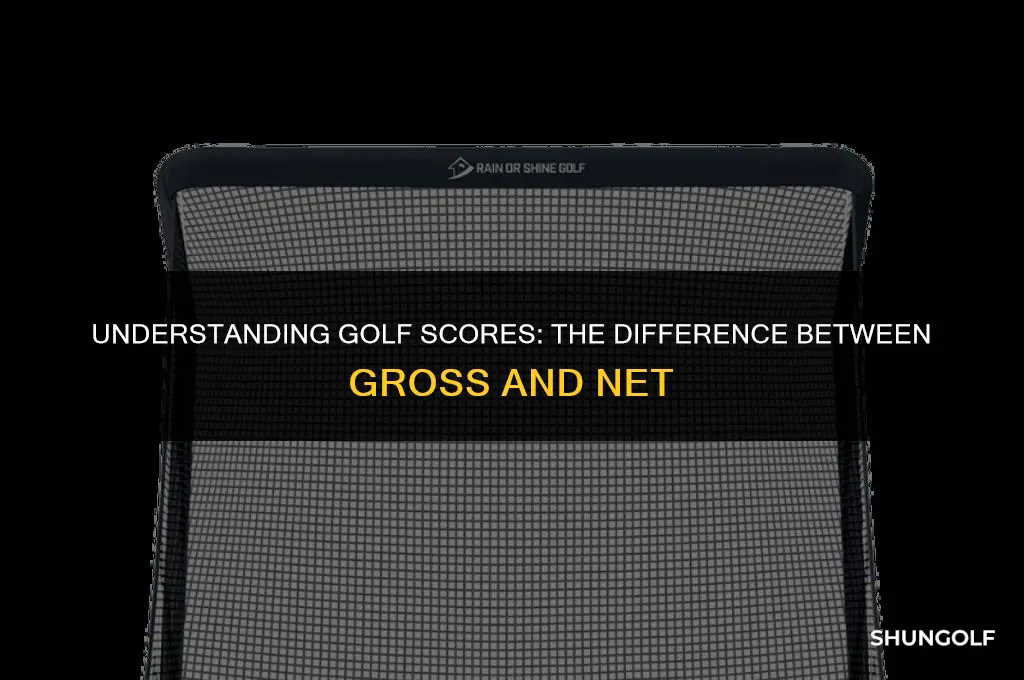 what does gross and net mean in golf